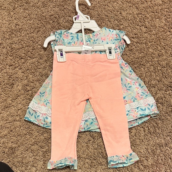 Little Lass Floral and Lace Kids Matching Set - Picture 3 of 3